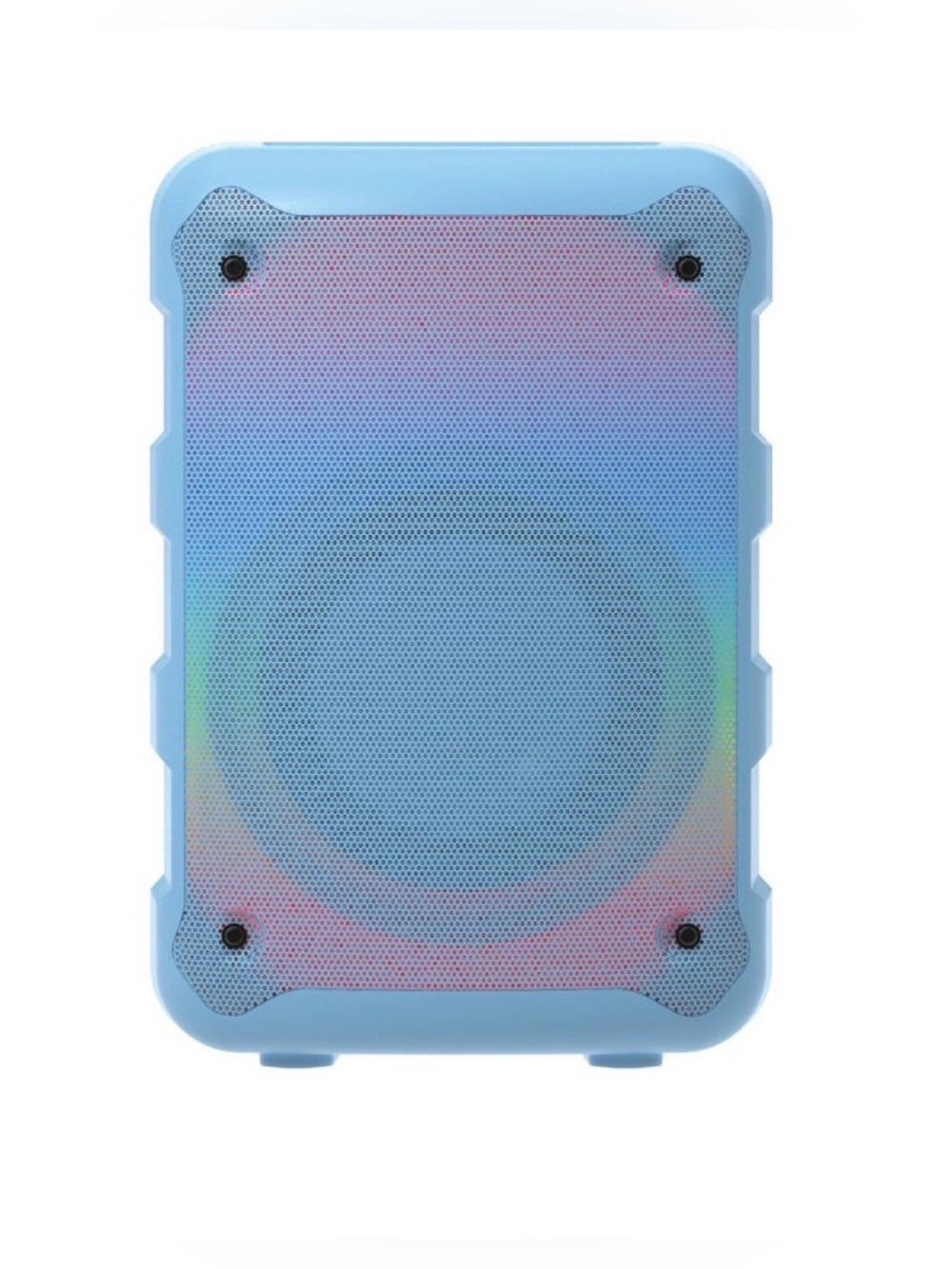 Gem Portable Bluetooth Speaker Light Blue with Colorful LED NWT